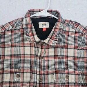 Marine Layer Camping Shirt Flannel Signature Plaid Lined Mens Medium/Large‎